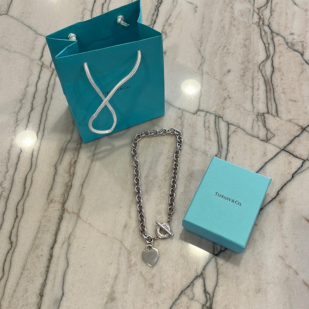 Tiffany & Co Heart Chain Toggle Necklace